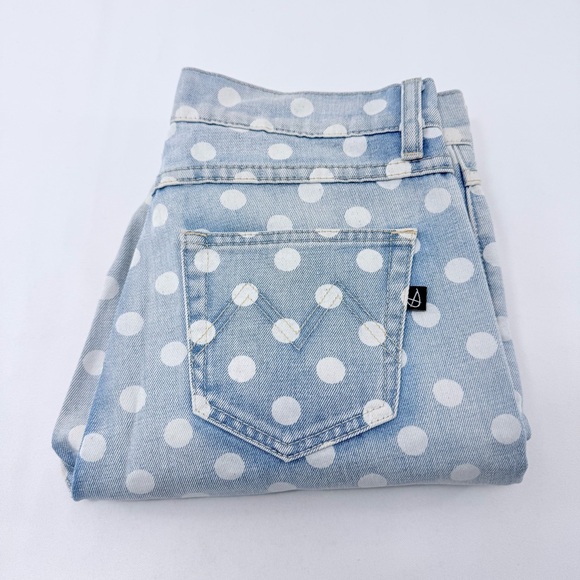 MINKPINK Denim - Minkpink Magnolia Boyfriend Jeans Women Size XS White Dot Hipster Rip Torn Hole